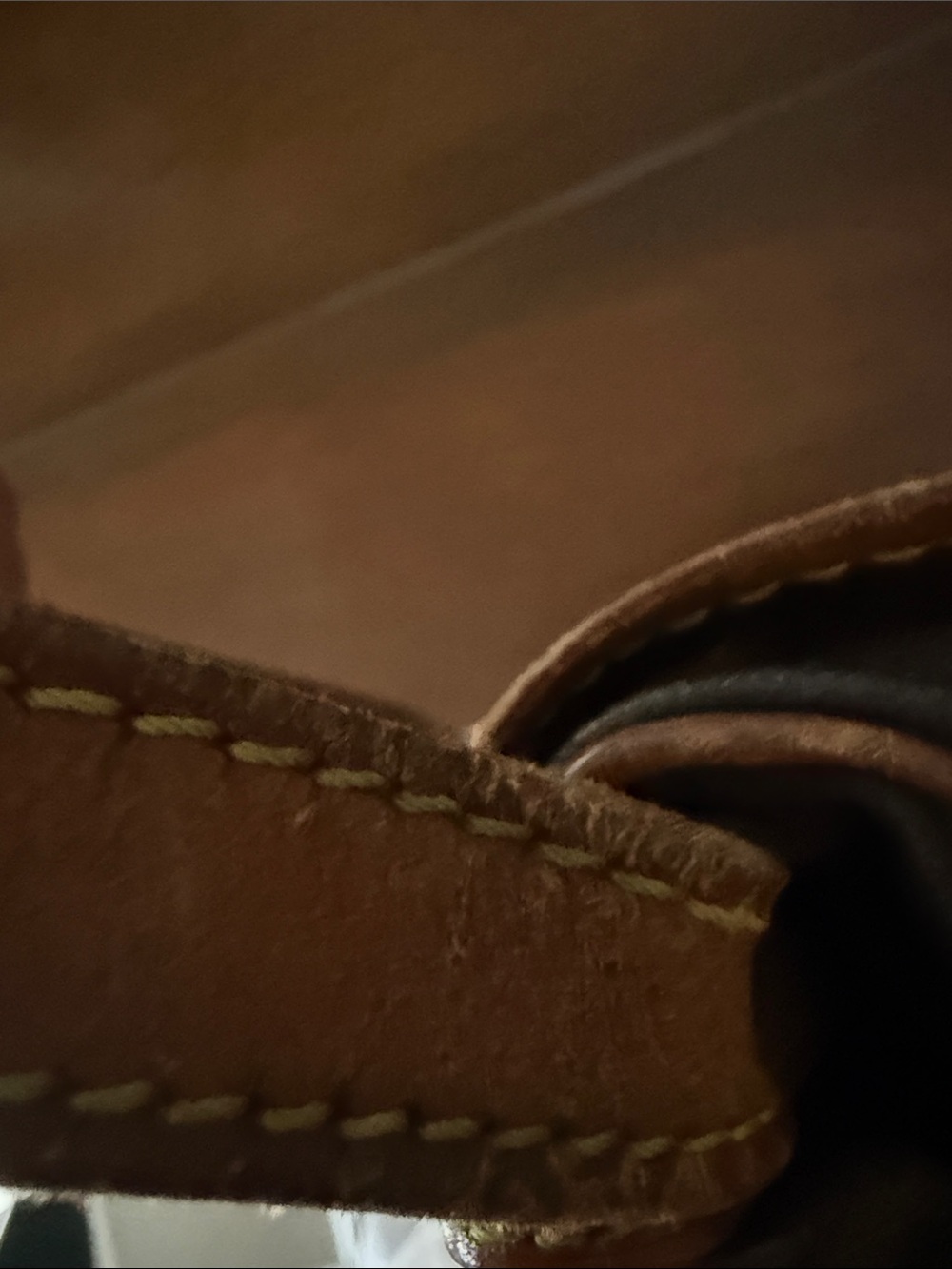 Louis Vuitton Brown Monogram Crossbody Satchel with Tan Strap - Picture 13 of 16